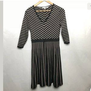 Boden Amelie Dress Long Sleeve Fit And Flare